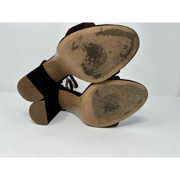 Vince Camuto Malissa Velvet Ankle Strap Blocked Heel Size 10 - Picture 5 of 6